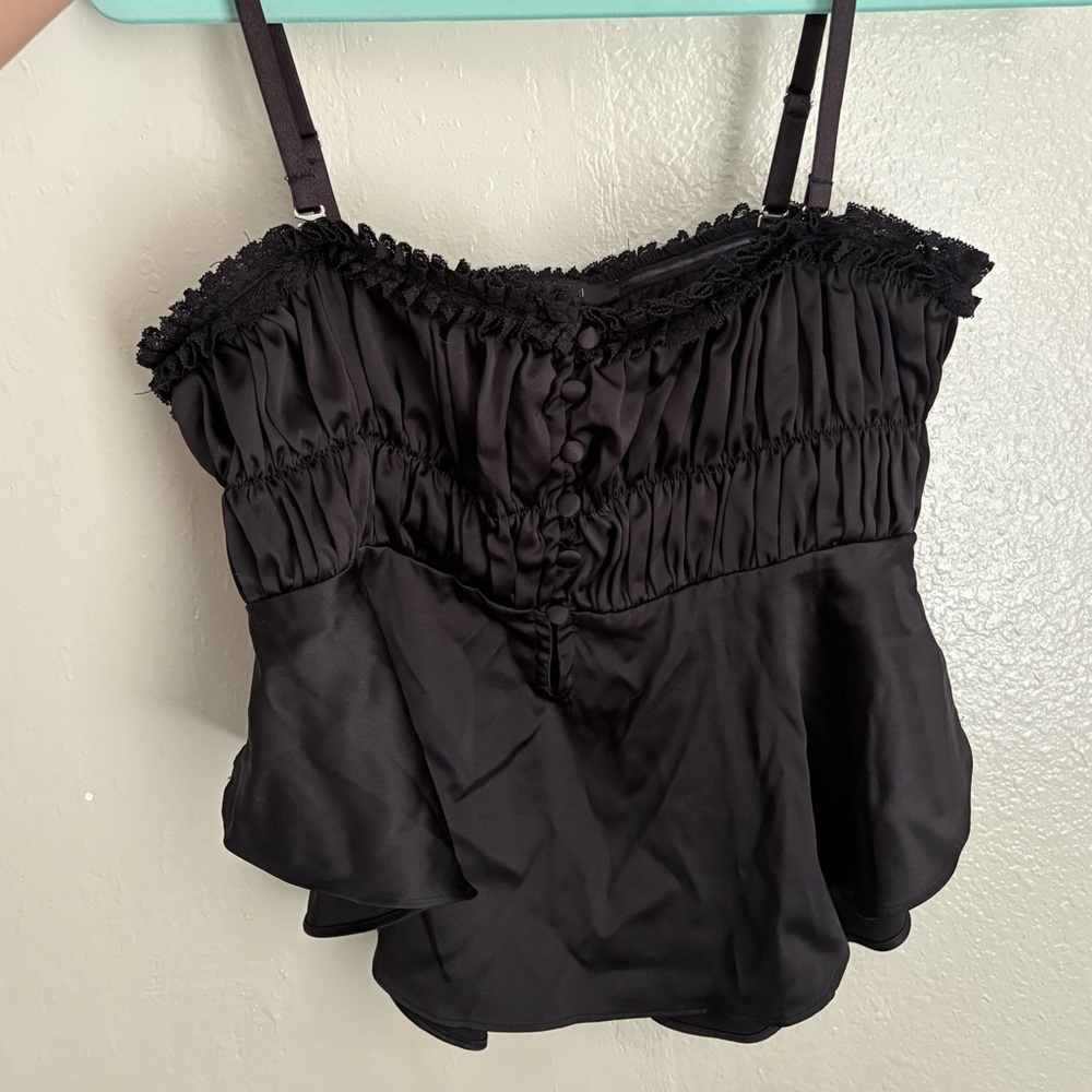 Forever 21 Black Lace-Trimmed Camisole